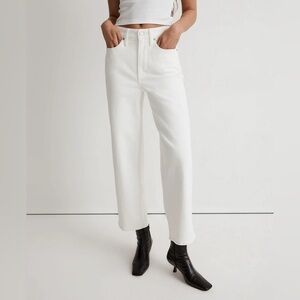 Madewell The Tall Perfect Vintage Wide-Leg Crop Jean in‎ Tile White size 33 Tall